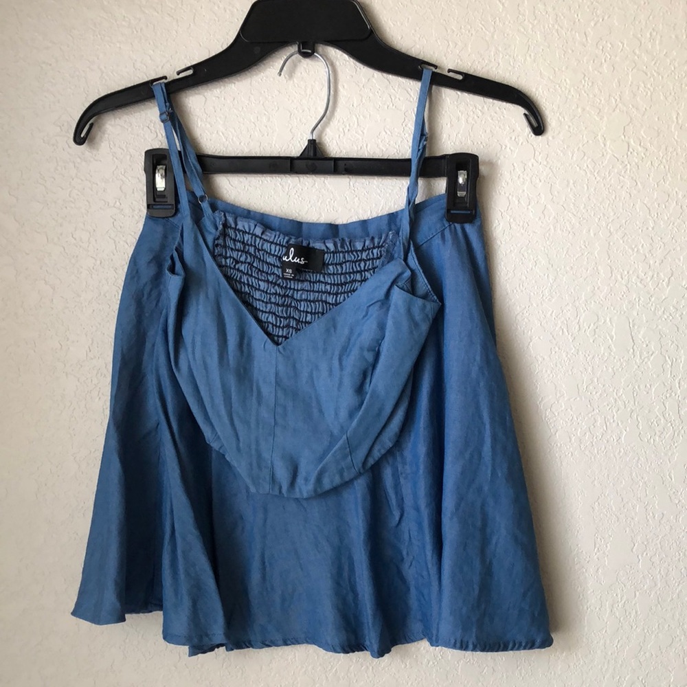 Lulu’s denim skirt set